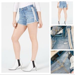 Kendall + Kylie Side-Zipper Cutoff Shorts